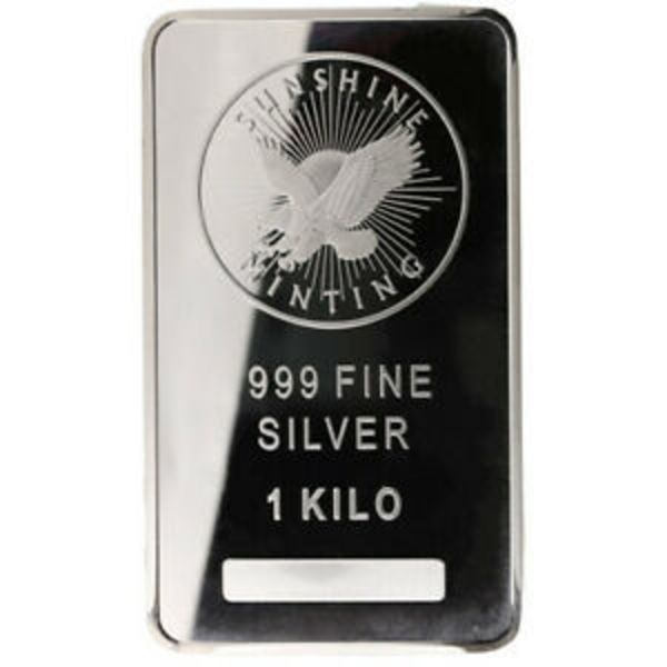1 Kilo Silver Bar Sunshine Minting (32.15 troy oz) .999 Fine Bullion Ingot