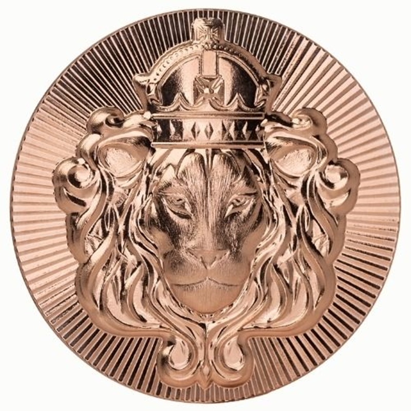 1 oz Lion Copper Stacker Round