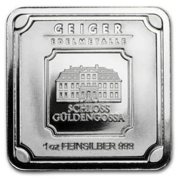 1 oz Geiger Square Silver Bar