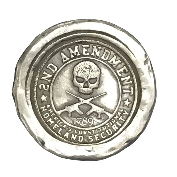 1 oz Silver Round Punisher 2nd Amendment MK Barz
