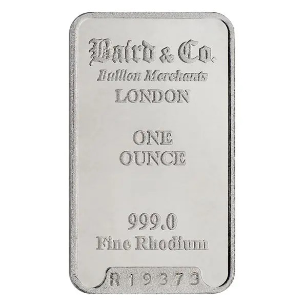 1 oz Rhodium Bar