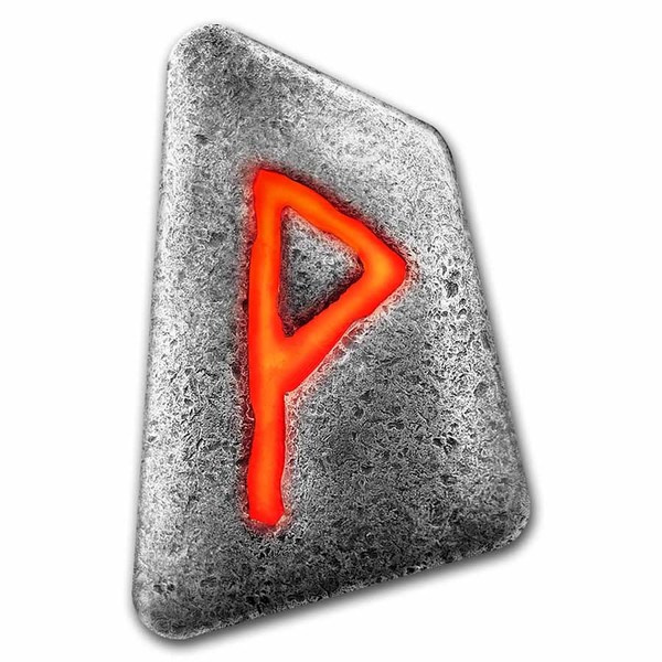 1 oz Silver Piece - Germania Mint Fluorescent Rune: Wunjo