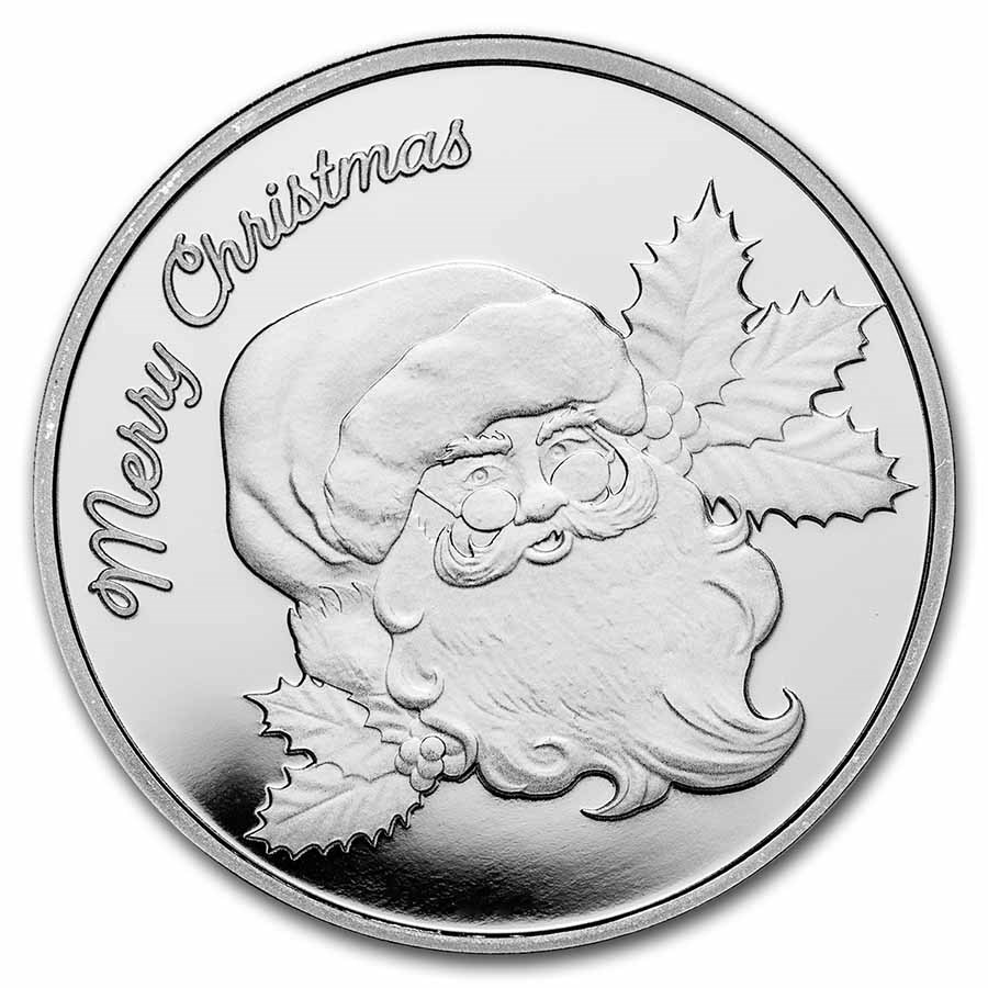 Christmas Santa 1 oz Silver Round