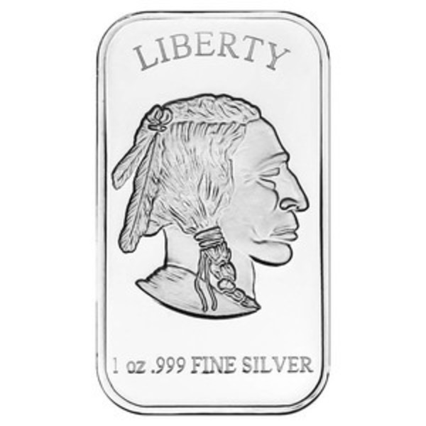 1 oz Silver Bar SilverTowne Buffalo