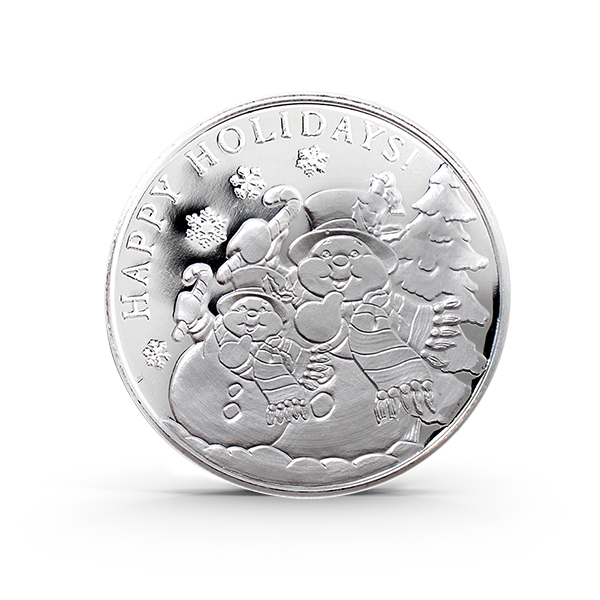 1 oz Snowman Silver Round