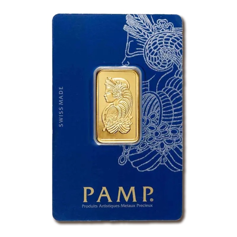 1/2 oz Gold PAMP Suisse Fortuna Veriscan Bar w/ Assay