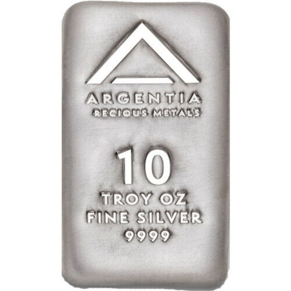 10 oz Argentia Matte Cast Silver Bar