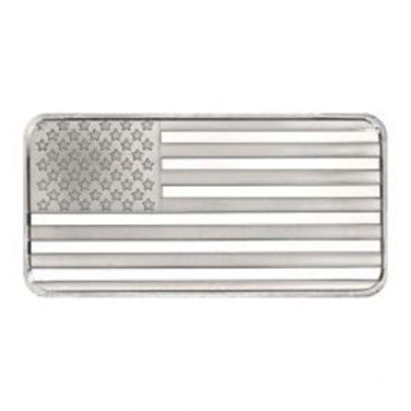 10 oz American Flag Silver Bar