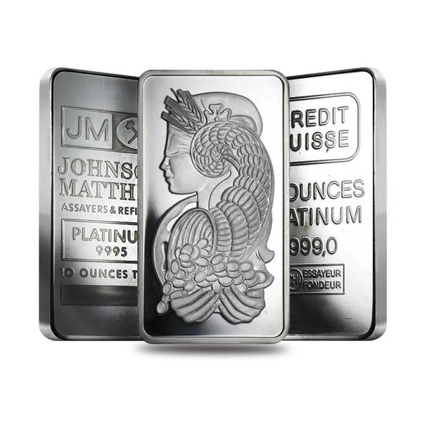 10 oz Platinum Bar - Secondary Market