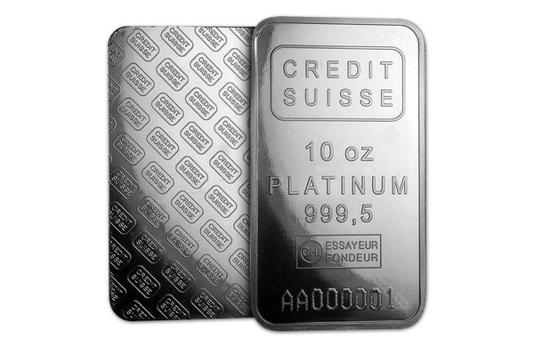 10 oz Credit Suisse Platinum Bar