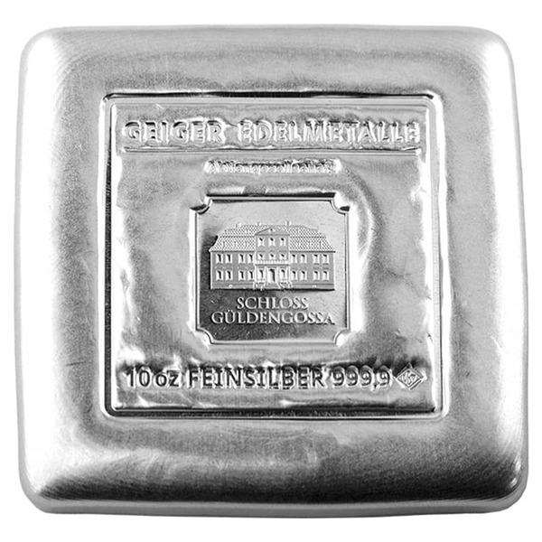 10 oz Geiger Original Cast Silver Bar