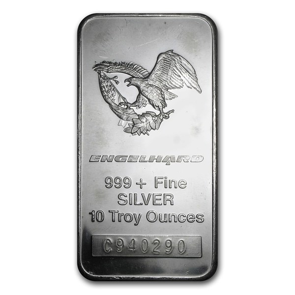 10 oz Silver Bar - Engelhard Tall Eagle
