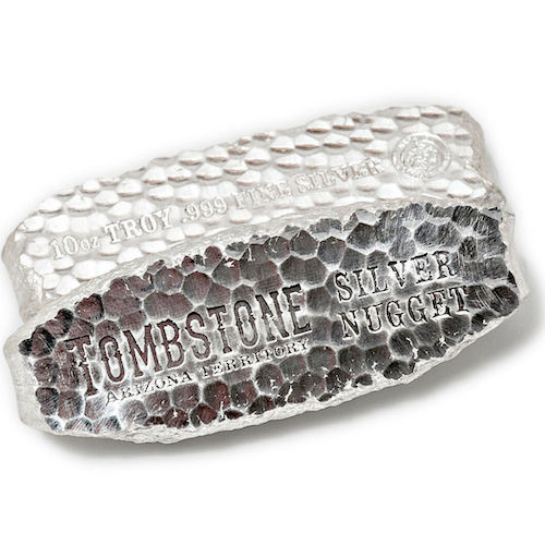 Tombstone Nugget Kilo Silver Bar
