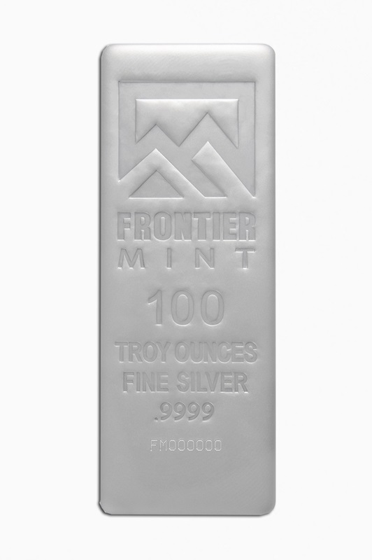 100 oz Silver Bar - Frontier Mint (Frosted)