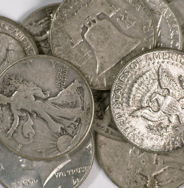 90% Silver Half Dollars, $100 FV