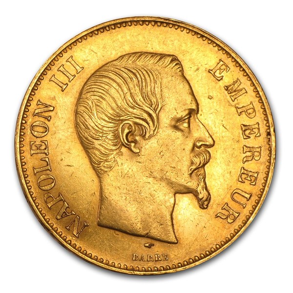 100 Francs Napoleon III Gold Coin