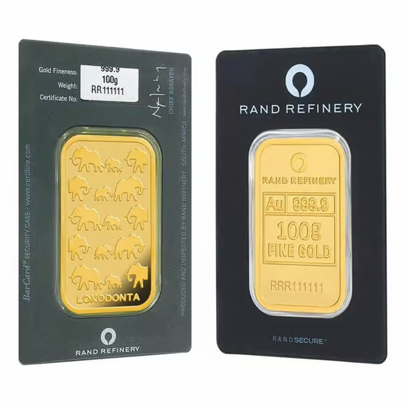 Rand Refinery 100 Gram Gold Bar