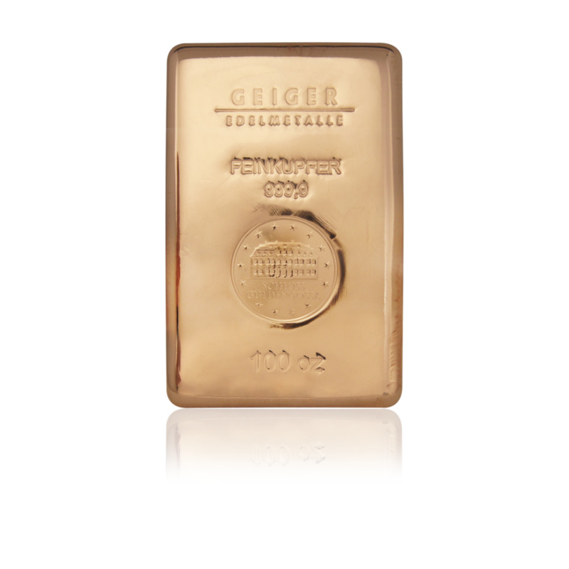Geiger 100 Oz Copper Bar