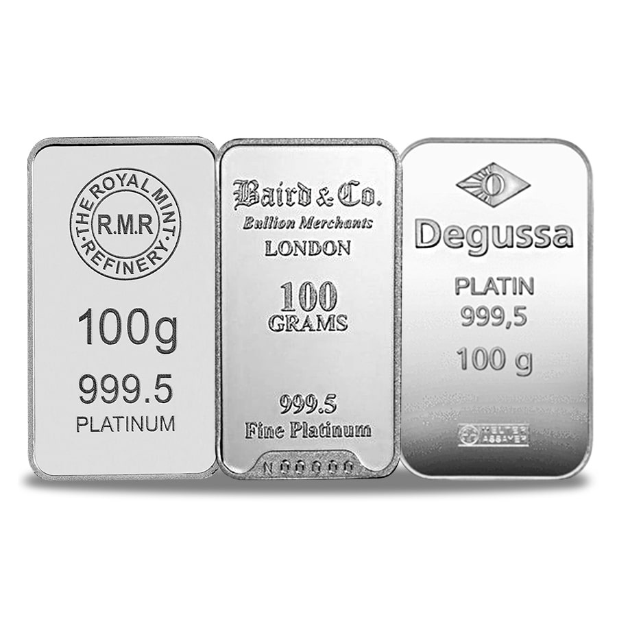 100 gram Generic Platinum Bar .995+ Fine (Secondary Market)