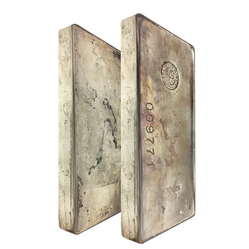 100 oz Australia Perth Mint Silver Bar .999 Fine