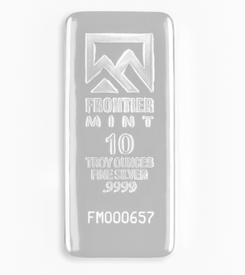 10 oz Silver Bar - Frontier Mint (Mirrored)