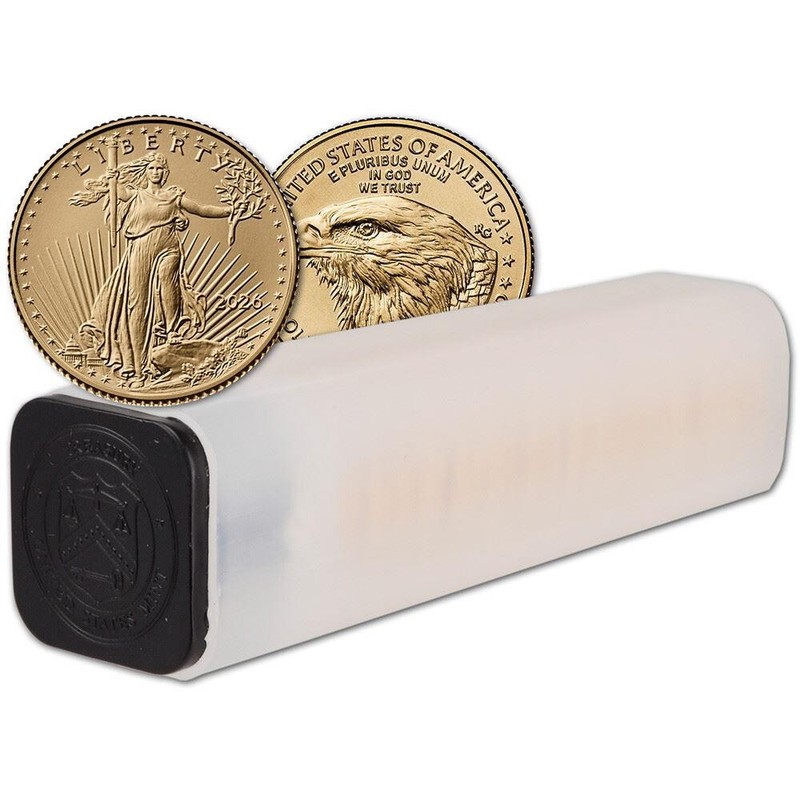 1/10 oz American Gold Eagle Tube of 50 Coins