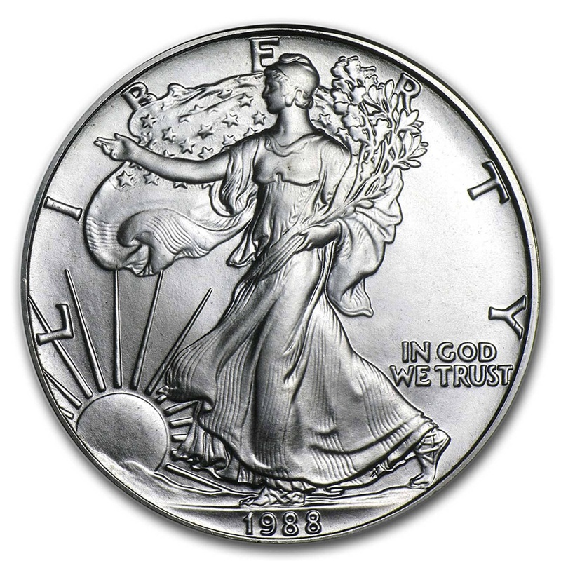 1988 1 oz American Silver Eagle Coin BU