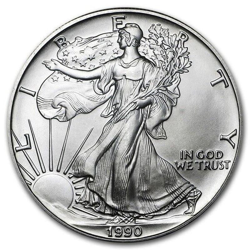 1990 1 oz American Silver Eagle Coin BU
