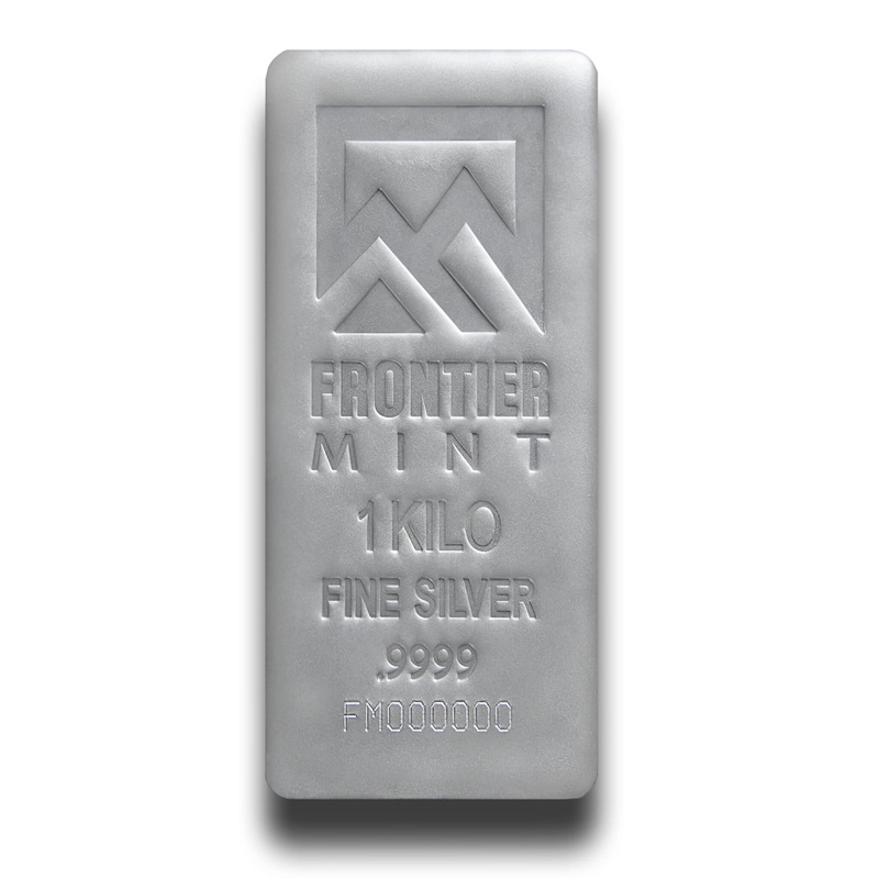 1 Kilo Silver Bar Frosted - Frontier Mint