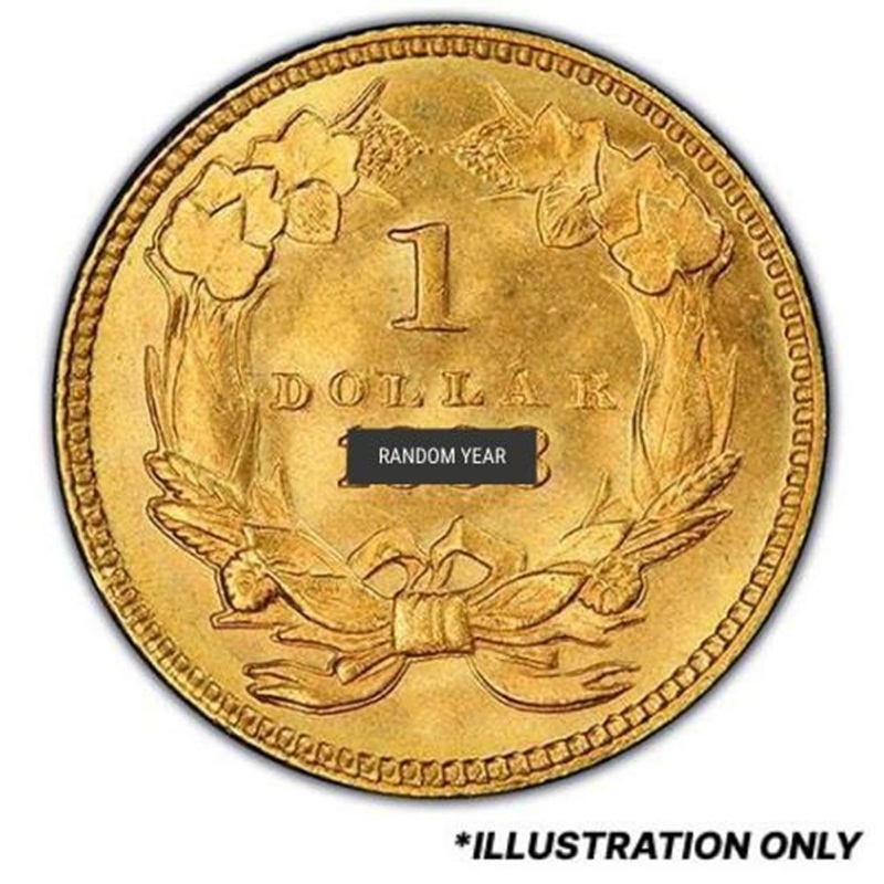 $1 Liberty Head Gold Coin Type III BU - Random Year