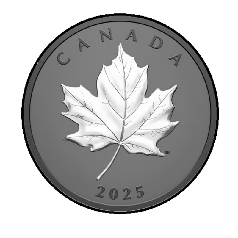 1 oz 2025 Elegant Maple Black Rhodium Plated Silver Coin