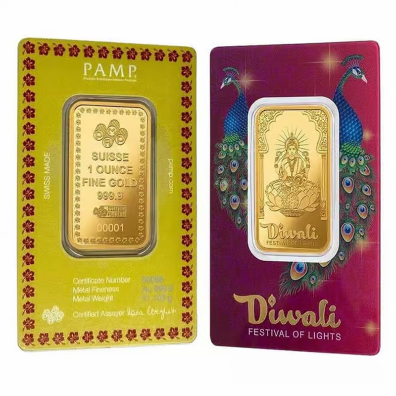 PAMP Suisse Diwali Lakshmi 1 oz Gold Bar