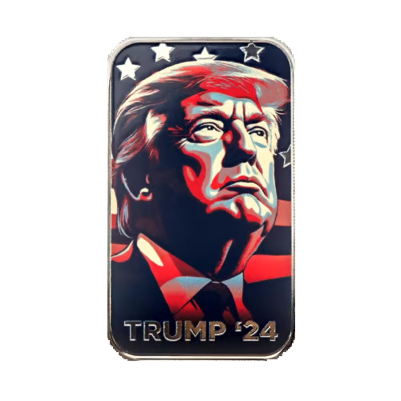 2024 Donald Trump Colorized 1 oz Silver Bar