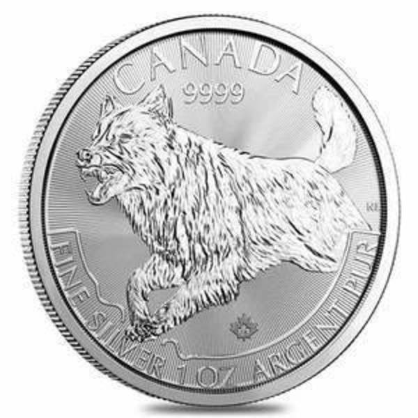 Canadian Predator Series - WOLF, 1 Troy Oz, .9999 Silver