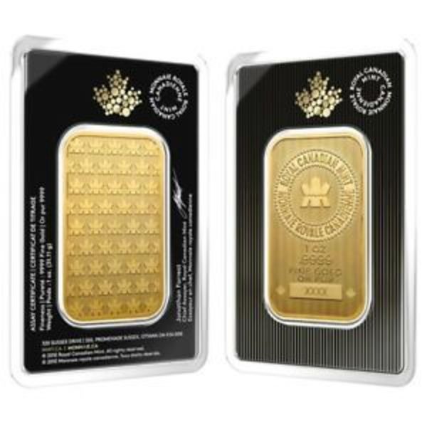 1 oz Gold Bar Royal Canadian Mint