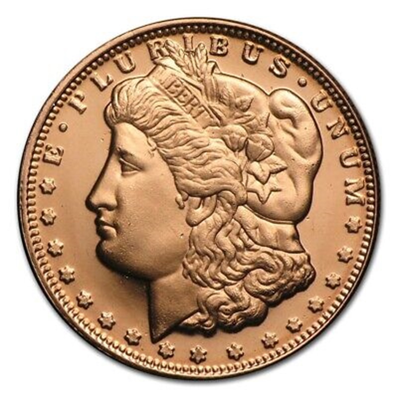 Copper 1 oz Morgan Round