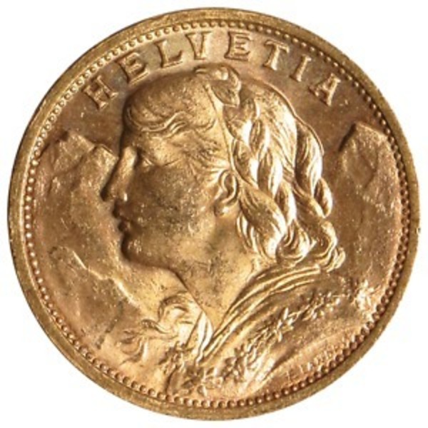 Switzerland 20 Francs Gold Coin