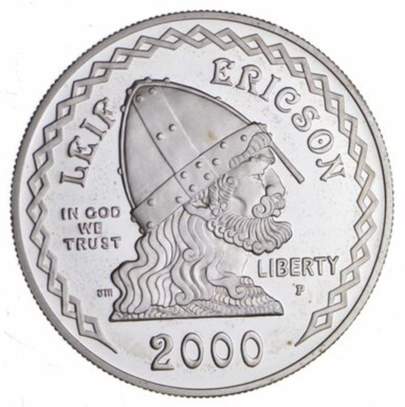 2000-P Leif Ericson Commemorative Silver Dollar
