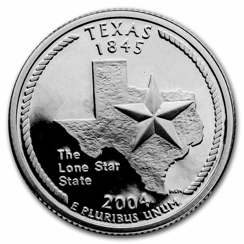 2004-S Texas State Quarter Silver Proof 