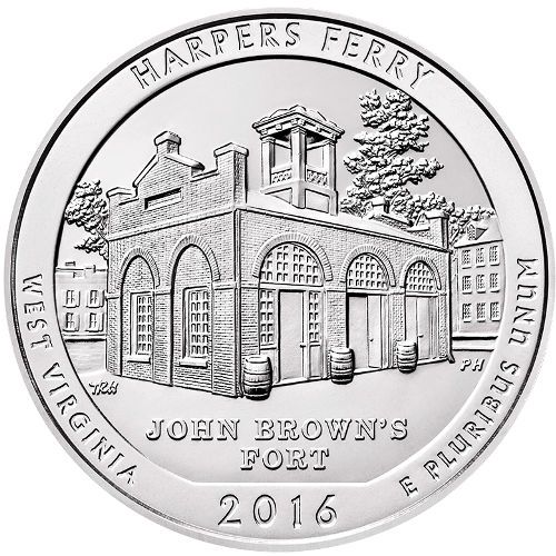 2016 Silver 5oz. Harpers Ferry ATB