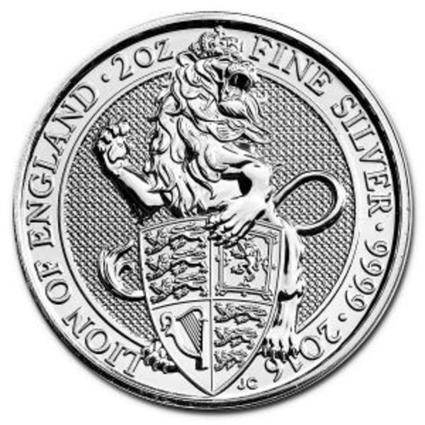 2016 Great Britain 2 oz Queen's Beasts The Lion