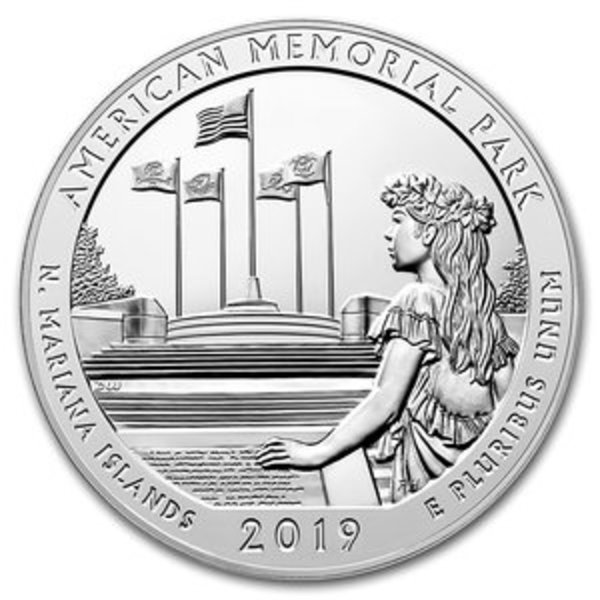 2019 ATB Mariana Islands, American Memorial Park Silver 5 oz Coin