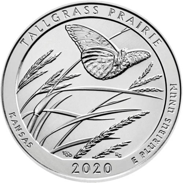 2020 ATB Tallgrass Prairie National Preserve 5 Oz Silver Coin