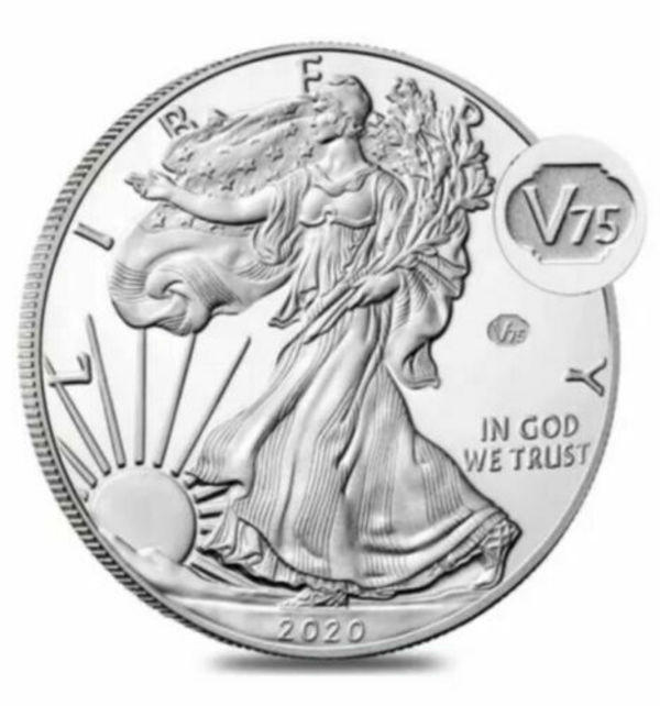 2020 W AMERICAN SILVER EAGLE ASE V75 WORLD WAR II 75th