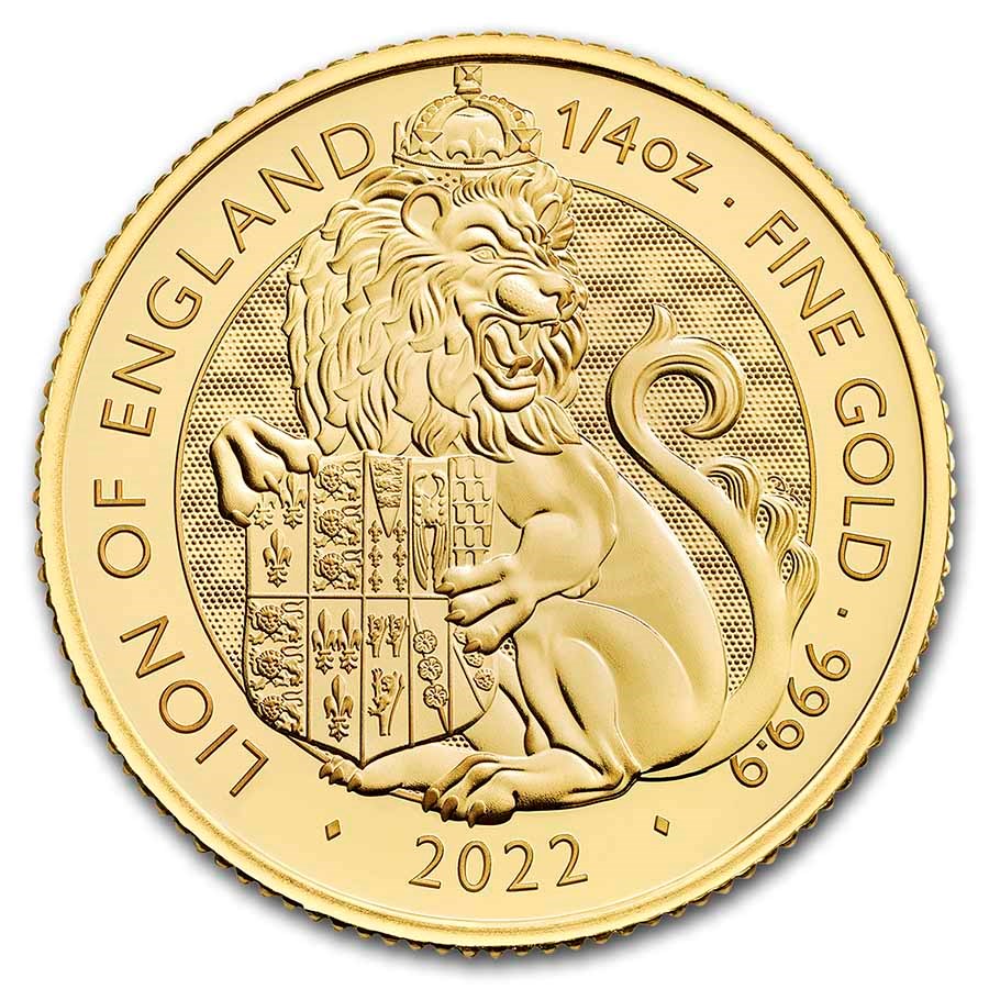 2022 1/4 oz Gold Royal Tudor Beast Lion of England