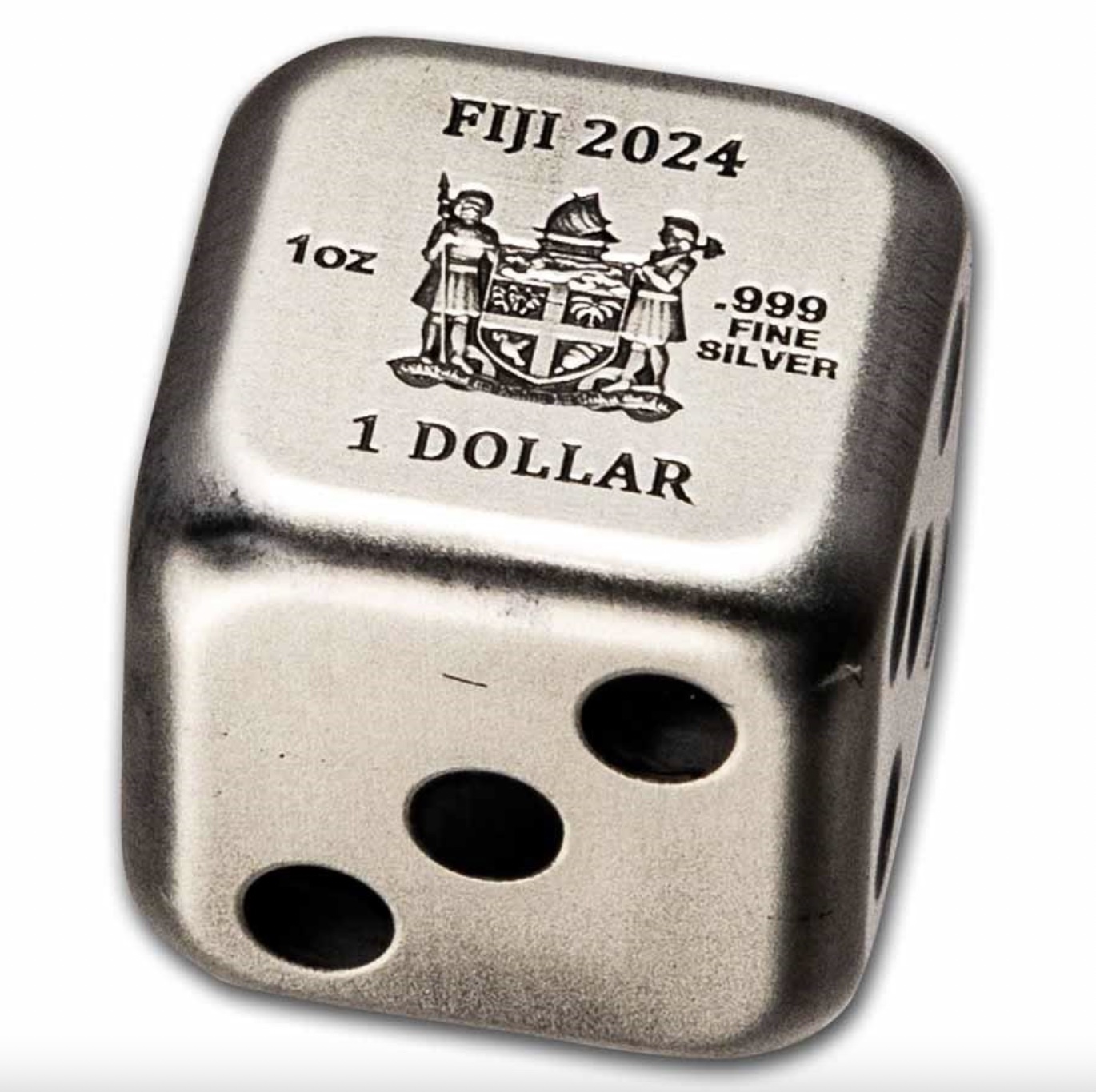 2024 Fiji Year Of The Dragon Dice 1 oz silver coin