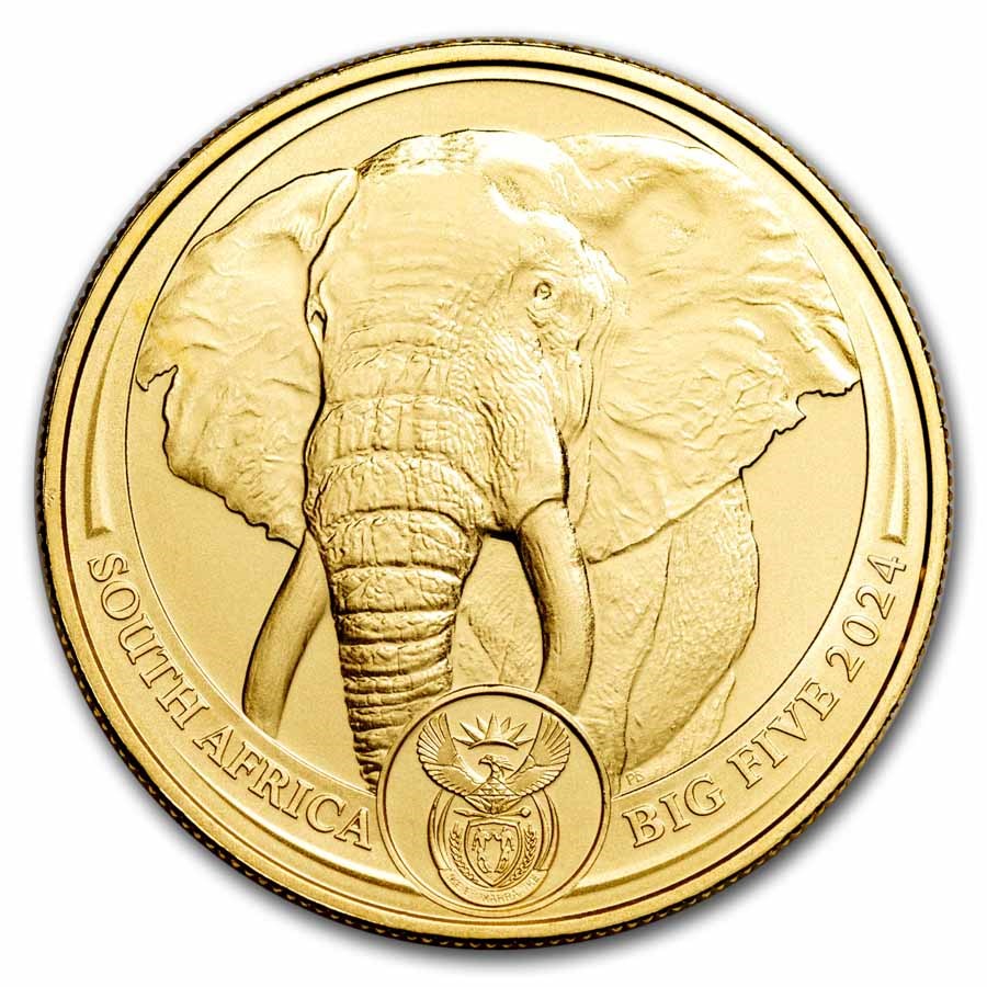 2024 1 oz Big Five Elephant Gold Coin