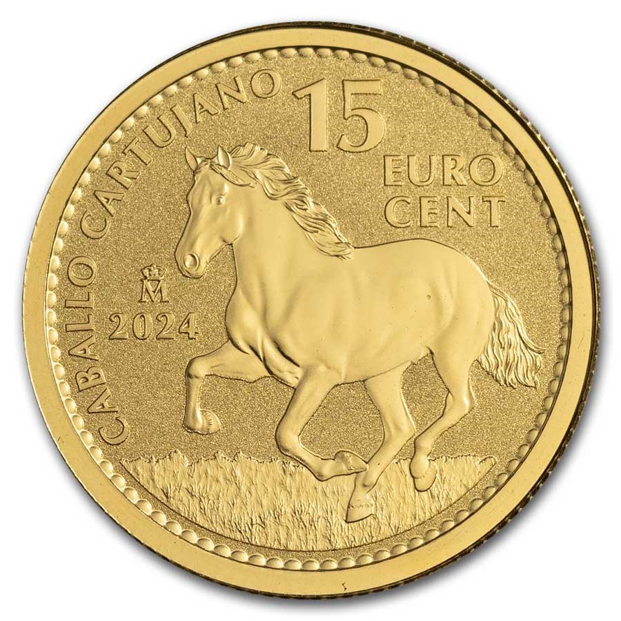2024 1/10 oz Spanish Stallion Doubloon Reverse Proof Gold Coin