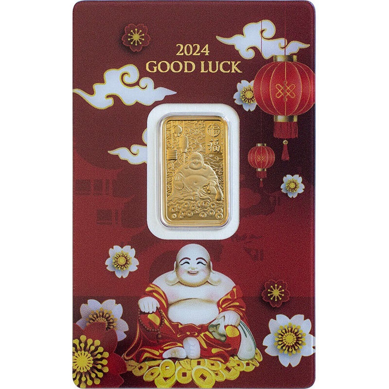 2024 5 gram PAMP Suisse Good Luck Laughing Buddha Gold Bar