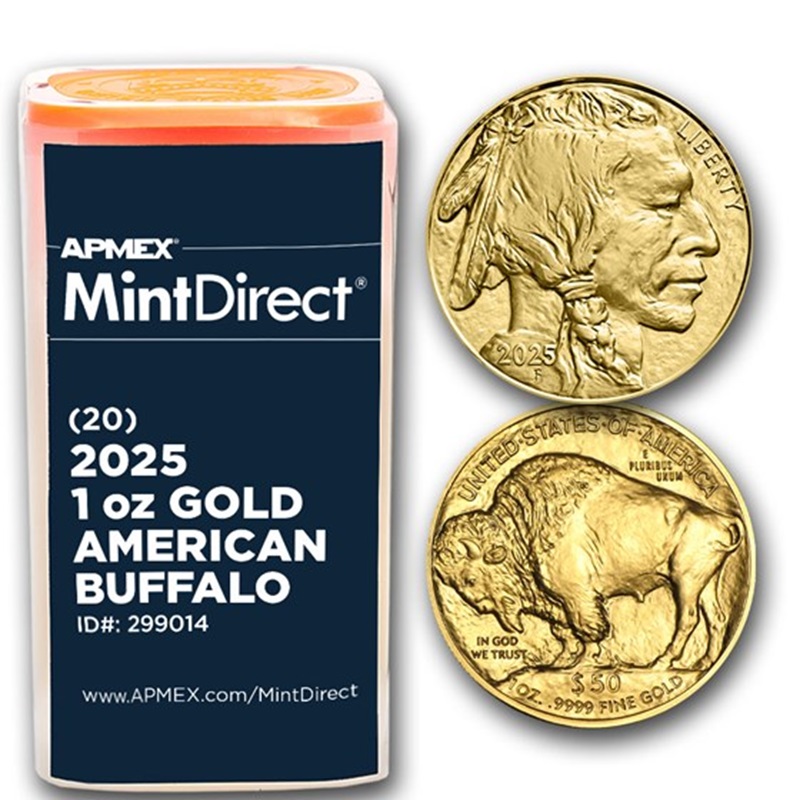 2025 1 oz Gold Buffalo (20-Coin Tube)